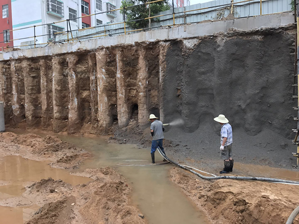 黃龍灣基坑支護噴漿